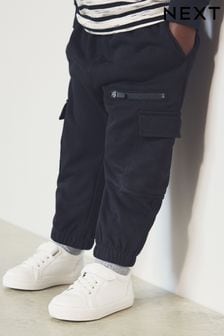 Črna - Vsestranske hlače za prosti čas z našitim žepom (3 mesecev–7 let) (D91219) | €9 - €11