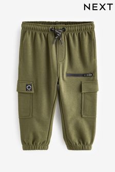 Zielony khaki - Joggery w stylu utility z naszywanymi kieszeniami (3m-cy-7lata) (D91222) | 42 zł - 52 zł