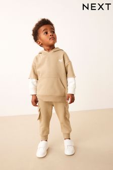 Stone Cream Hoodie and Joggers Utility (3mths-7yrs) (D91233) | ￥3,470 - ￥4,160