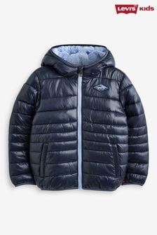 Темно-синяя дутая куртка среднего размера с подкладкой из искусственного меха Levis® (D91301) | €50 - €53