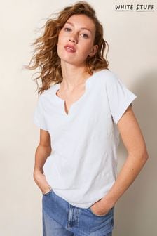 White Stuff Nelly Embroidered White T-Shirt (D91314) | €25