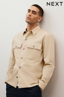 Stone - Bawełniana kurtka koszulowa z dwoma kieszeniami (D91322) | 290 zł