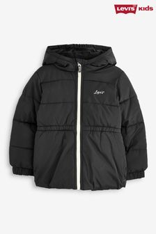 Levi's Black Longline Puffer Jacket (D91348) | kr1,168 - kr1,233