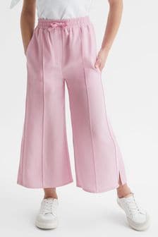 Reiss Pink Sienna Junior Wide Leg Side Slip Drawstring Trousers (D91468) | €70