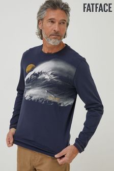 FatFace Blue Big Wave Nazare Graphic T-Shirt (D91526) | CHF 46