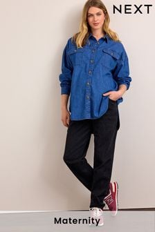 Washed Black Maternity Mom Fit Jeans (D91702) | €36