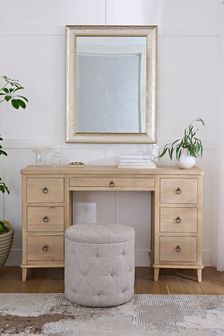 Light Natural Sadie Mango Wood Storage Console Dressing Table (D91711) | €800