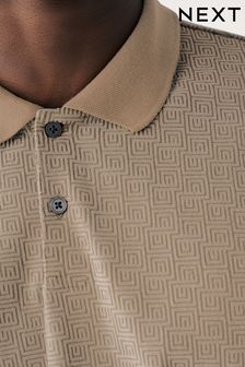 Neutral Flock Textured Polo Shirt (D91807) | €17.50