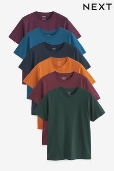 Diepe-kleurenmix - Standaard - Verpakking met 6 T-shirts (D91927) | €74