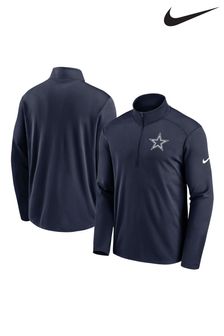 Nike Blue NFL Fanatics Dallas Cowboys Logo Pacer Half Zip Sweat Top (D92055) | €76