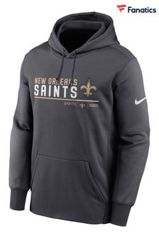 Nike Grey NFL Fanatics New Orleans Saints Therma Pullover Hoodie (D92056) | kr909