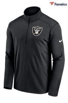 Nike Black NFL Fanatics Las Vegas Raiders Logo Pacer Half Zip Hoodie (D92097) | kr714