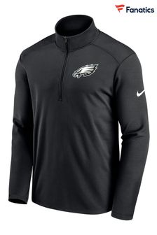 Nike Black NFL Fanatics Philadelphia Eagles Logo Pacer Half Zip Sweat Top (D92099) | kr714