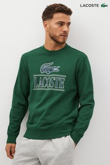 Green - Lacoste Crocodile Logo Graphic Sweatshirt (D92396) | kr2 380