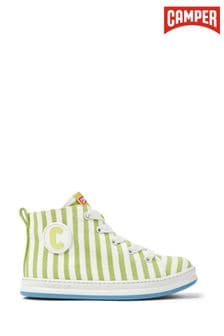 Camper Kids Natural Runner Four Green and White Striped Textile Sneakers (D92433) | €56 - €64