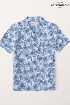 Синяя рубашка с принтом Abercrombie & Fitch (D92453) | €18