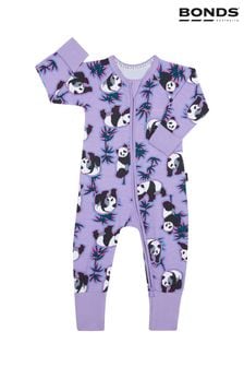 Pijama întreagă cu fermoar bonds Purpuriu panda Imprimeuri (D93264) | 147 LEI