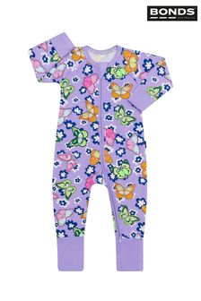 Pijama întreagă cu fermoar și Imprimeuri fluturi Bonds Purpuriu (D93265) | 147 LEI