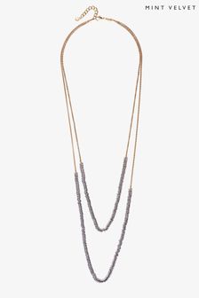Mint Velvet Silver Tone/Gold Tone Layered Beaded Long Necklace (D93331) | 43 €