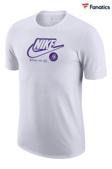 Biały - Koszulka Nike Fanatics Los Angeles Lakers Nike Essential z logo (D93423) | 175 zł