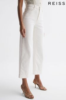 Reiss Ecru Anessa Paige High Rise Flared Jeans (D93463) | kr4 580