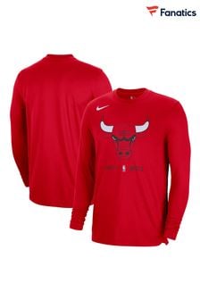 Nike Red Fanatics  Chicago Bulls Nike Long Sleeve Pregame Shooter T-Shirt (D93489) | LEI 328