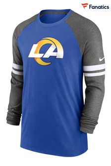 Nike Blue NFL Fanatics Los Angeles Rams Dri-Fit Cotton Long Sleeve Raglan T-Shirt (D93540) | kr584