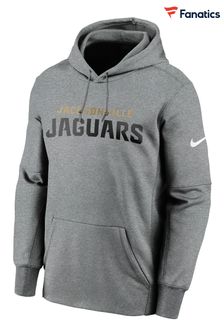 Nike Grey NFL Fanatics Jacksonville Jaguars Prime Wordmark Therma Pullover Hoodie (D93546) | kr844