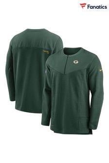 Nike Green NFL Fanatics Green Bay Packers Coaches Half Zip Jacket (D93804) | kr909