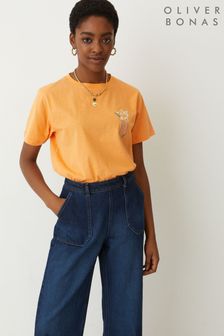 Oliver Bonas Orange Flower Club T-Shirt (D94006) | 40 €