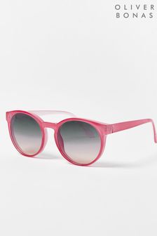 Oliver Bonas Pink Watermelon Preppy Round Sunglasses (D94034) | ￥3,910