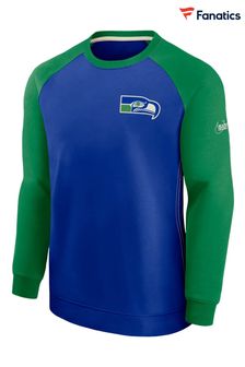 Nike Blue NFL Fanatics Seattle Seahawks Nike Dri-Fit Raglan Crew Sweatshirt (D94242) | kr920