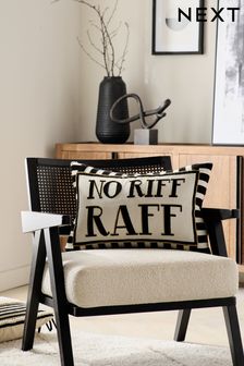 Black 40 x 59cm No Riff Raff Cushion