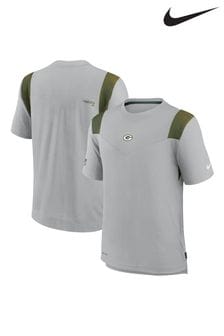 Nike Grey NFL Fanatics Bay Packers Sideline Coaches T-Shirt (D94532) | €58
