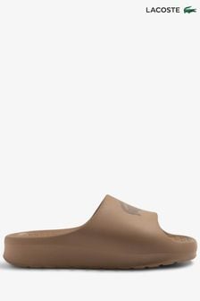 Lacoste Womens Serve Brown Slides (D94594) | 150 SAR