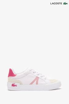Белые детские кроссовки для девочек Lacoste (D94621) | €31