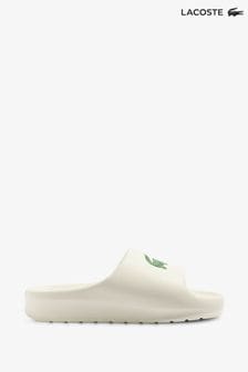 Lacoste Womens Serve Slide White Sandals (D94622) | $65