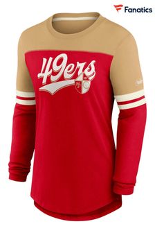 Nike Red NFL Fanatics Womens San Francisco 49ers Dri-FIT Cotton Long Sleeve T-Shirt Womens (D94851) | €51