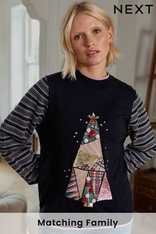 Damen Weihnachtspullover mit Weihnachtsbaum (D94991) | 31 €