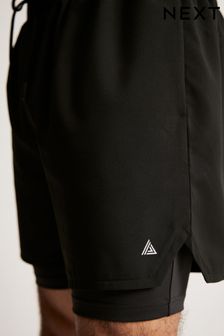 Noir - Shorts d’entraînement 2 en 1 (D95533) | €24