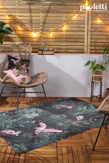 Riva Paoletti Green Platalea Tropical Jungle Washable Outdoor/Indoor Rug (D95684) | $66