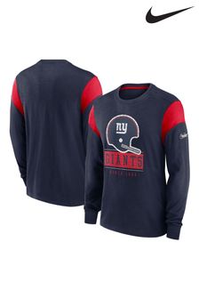 Nike Blue NFL Fanatics New York Giants Long Sleeve Historic Slub T-Shirt (D95934) | LEI 269