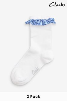 Clarks Gingham Ankle School Socks