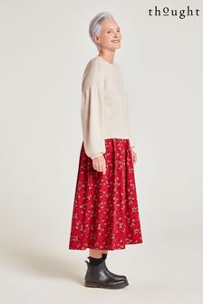 Розовая плиссированная юбка миди из лиоцелла Tencel™ Thought Eloise (D96098) | €50