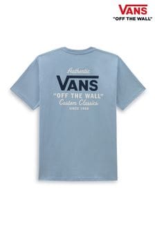 Blau - Vans Herren Holder Klassisches T-Shirt (D96138) | 50 €