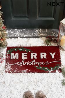 Red Merry Christmas Doormat (D96158) | 7,240 Ft