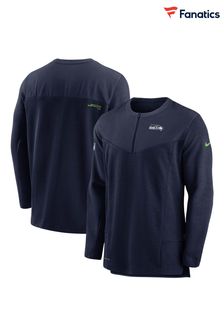 Nike Blue NFL Fanatics Seattle Seahawks Coaches Half Zip Jacket (D96308) | kr909