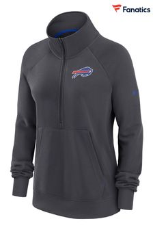 Nike NFL Fanatics Womens Buffalo Bills Dri Fit Half Zip Hoodie Womens
