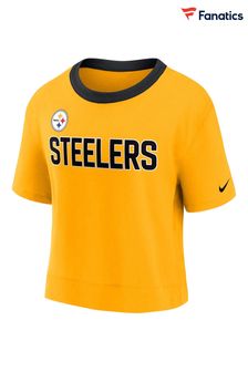 Nike Yellow NFL Fanatics Womens Pittsburgh Steelers High Hip Fashion Top Womens (D96447) | €37