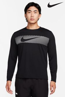 Nike Black Dri-FIT Miler UV Long-Sleeve Running Top (D96808) | €71